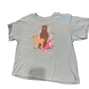 Magellan Outdoors Classic Fit Kids T‎ Shirt XL Forest Animals Graphic Blue